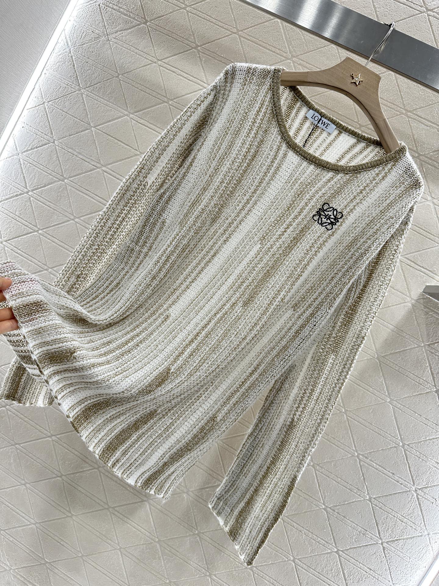 L*♥2025 new product Belt knitted top
