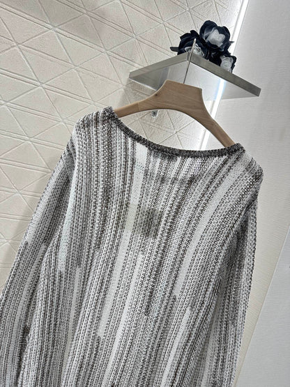 L*♥2025 new product Belt knitted top