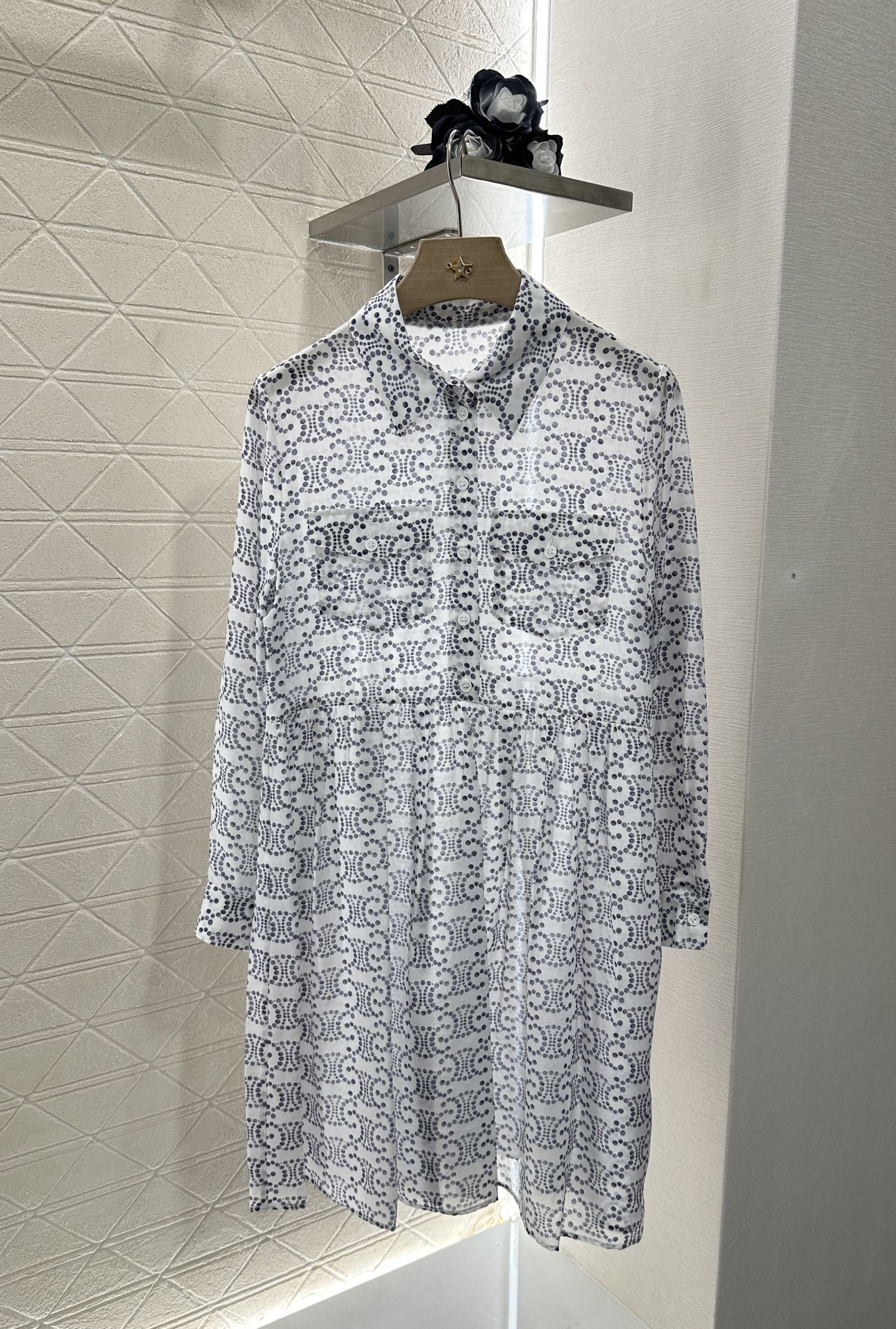 C*♥2025 new product Printed silk dress