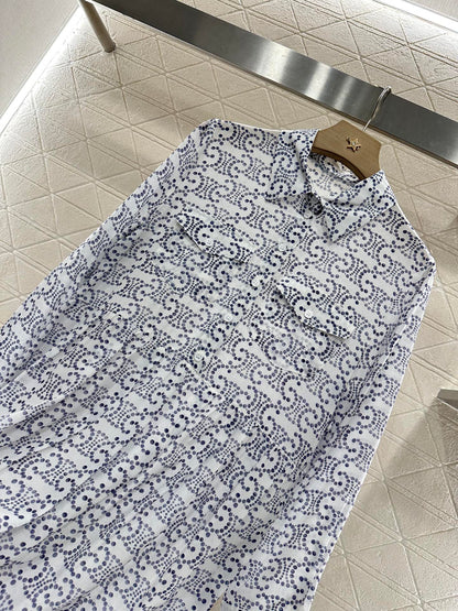 C*♥2025 new product Printed silk dress