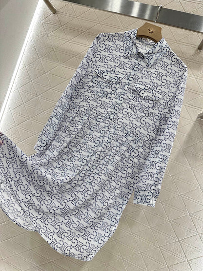 C*♥2025 new product Printed silk dress