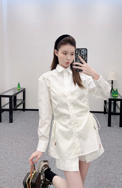 Louis *♥2025 new product Long-sleeved shorts suit