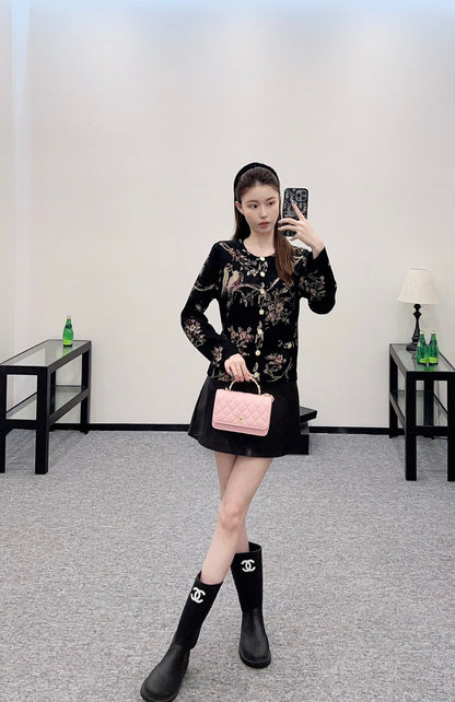 C*♥2025 new product Hot diamond knitted cardigan