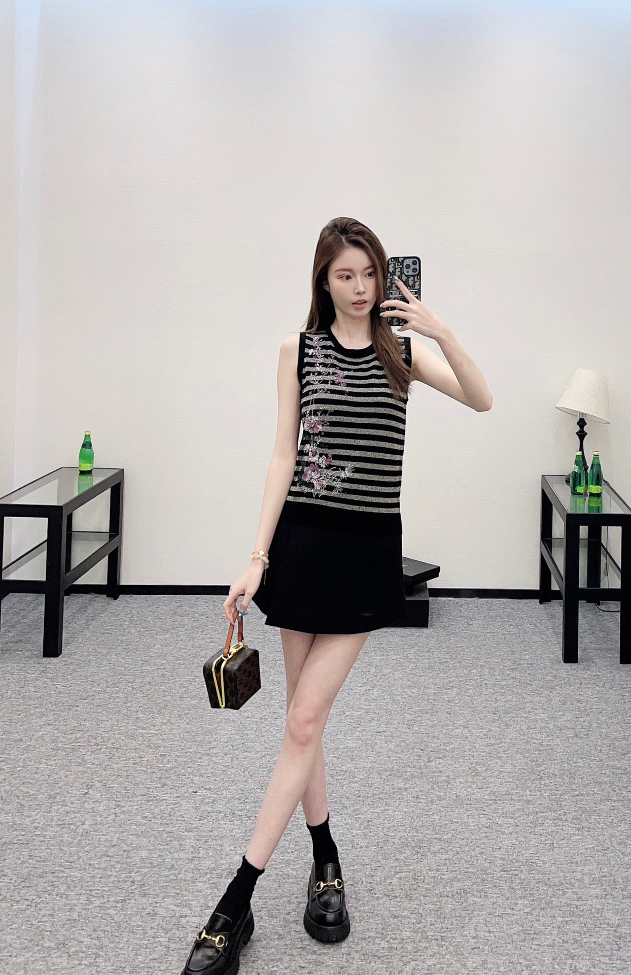 D*♥2025 new product Embroidered knitted vest