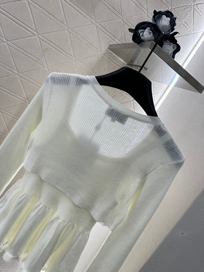 C*♥2025 new product Two-piece suspender cardigan set