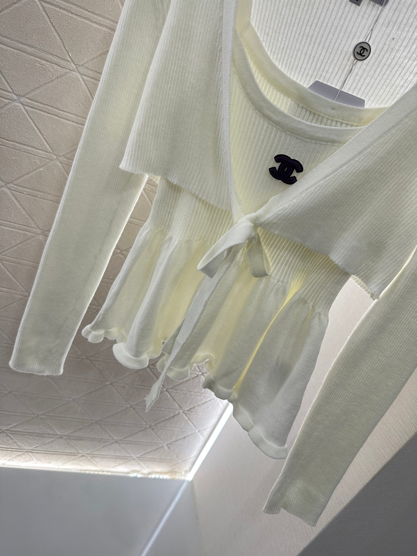 C*♥2025 new product Two-piece suspender cardigan set