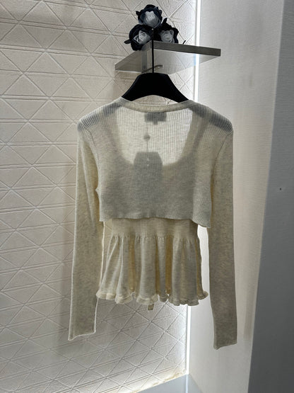 C*♥ new product Two-piece suspender cardigan set