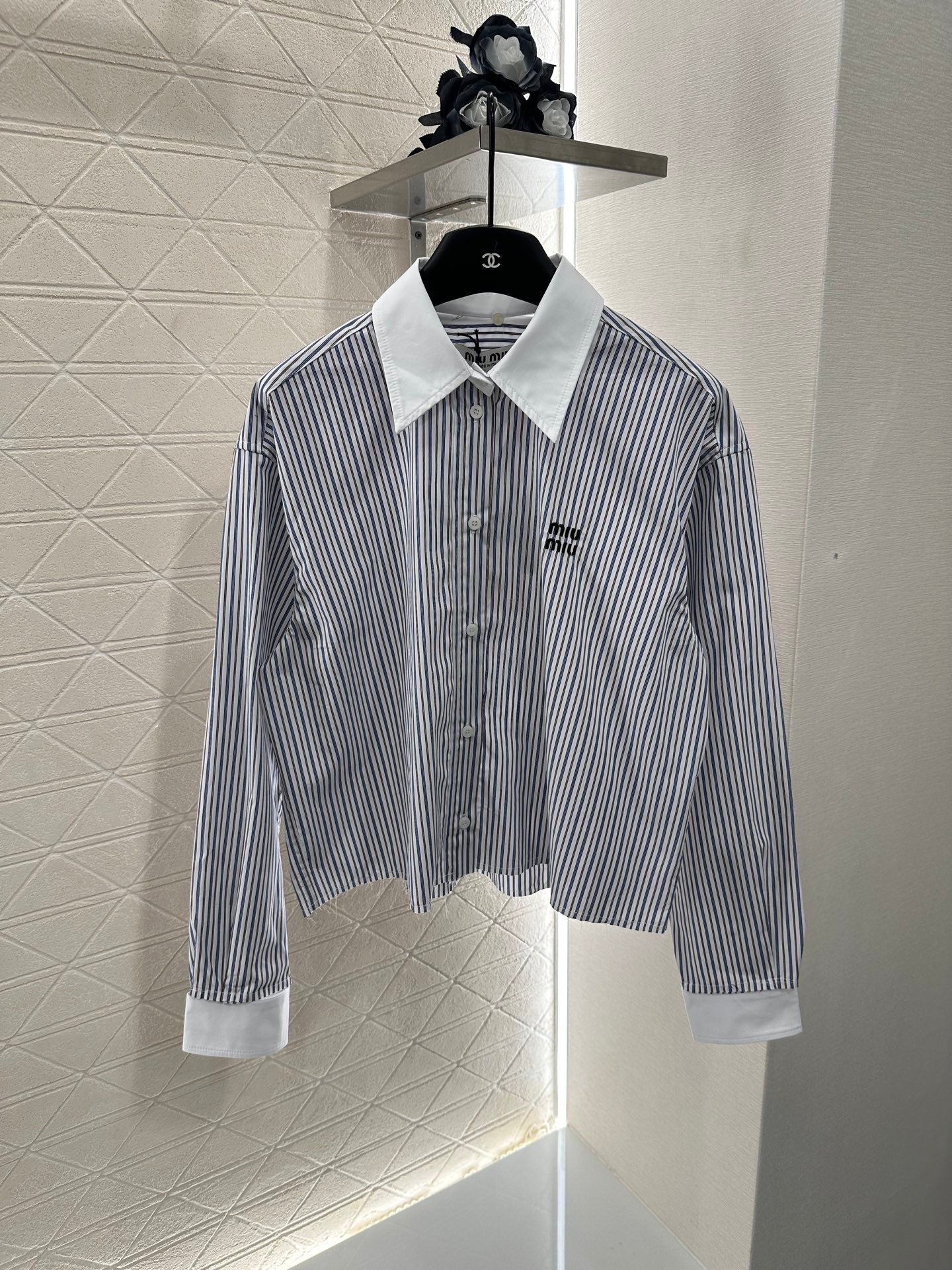 Mi*mi*♥2025 new products Striped short shirt