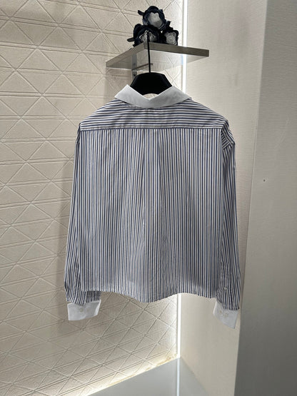 Mi*mi*♥2025 new products Striped short shirt