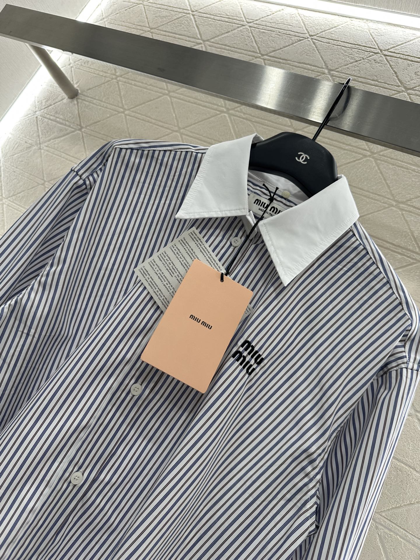 Mi*mi*♥2025 new products Striped short shirt