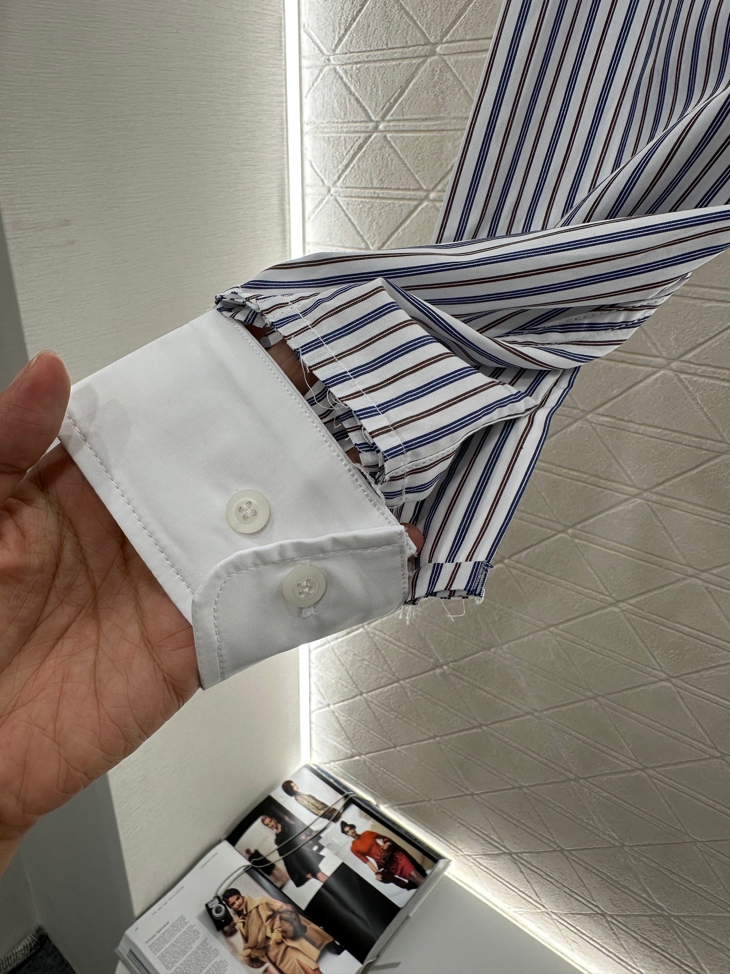 Mi*mi*♥2025 new products Striped short shirt