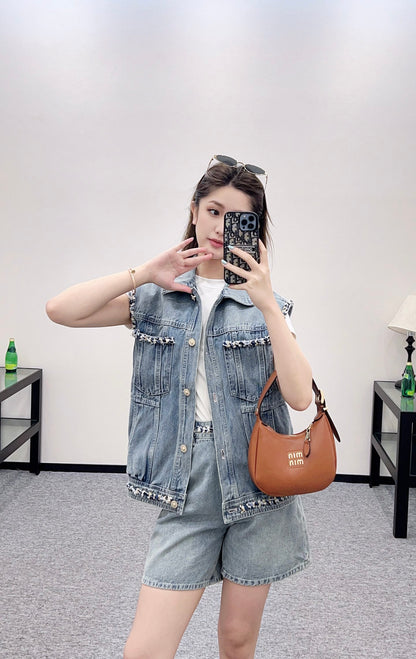 C*♥2025 new products Vest shorts set