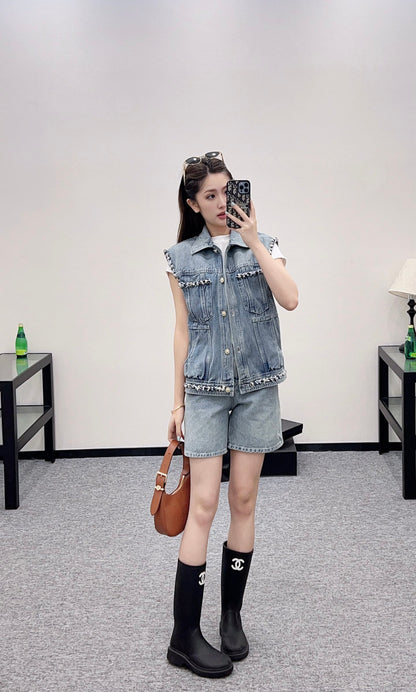 C*♥2025 new products Vest shorts set