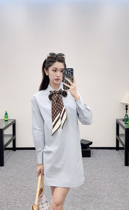 Louis *♥2025 new product Silk scarf long shirt