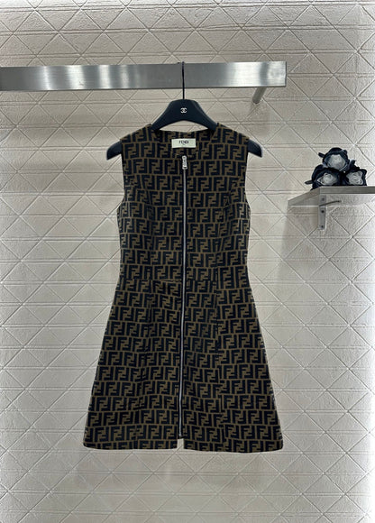 F*♥2025 new product Jacquard vest dress