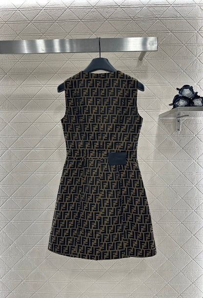 F*♥2025 new product Jacquard vest dress