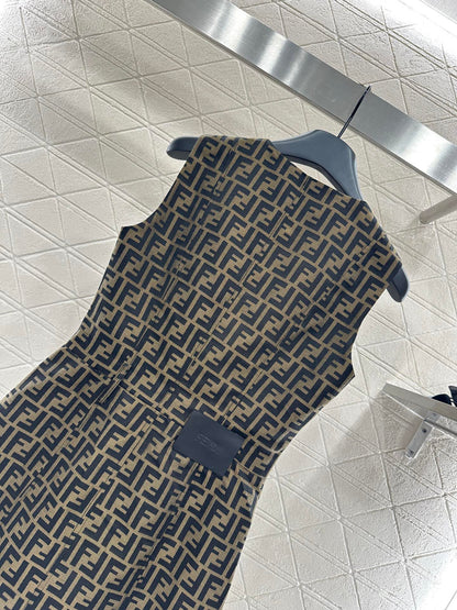 F*♥2025 new product Jacquard vest dress