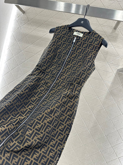 F*♥2025 new product Jacquard vest dress