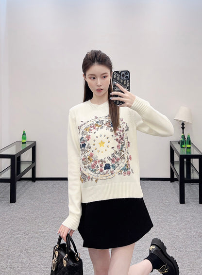 D*♥2025 new products Embroidered sweater
