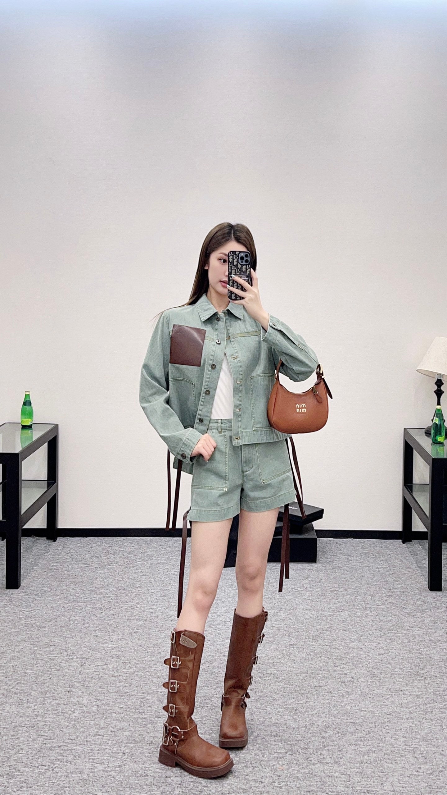 L*♥2025 new products Jacket and shorts set