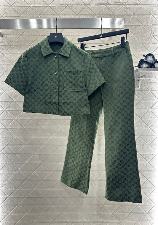 G*♥2025 new product Short shirt and trousers set