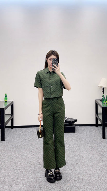 G*♥2025 new product Short shirt and trousers set