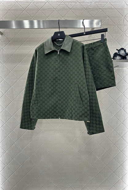 G*♥2025 new products Zipper jacket, coat and shorts set