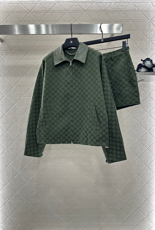 G*♥2025 new products Zipper jacket, coat and shorts set