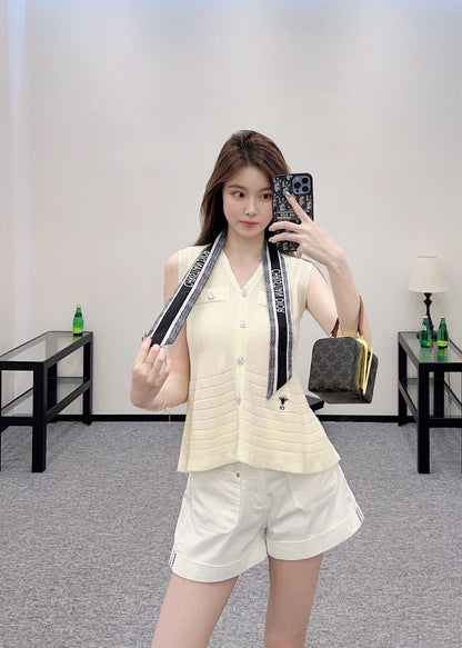 D*♥2025 new product Silk scarf knitted vest