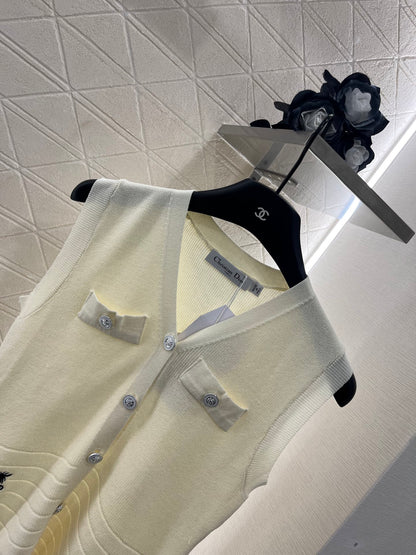 D*♥2025 new product Silk scarf knitted vest