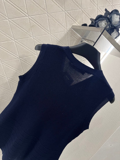 D*♥2025 new product Silk scarf knitted vest