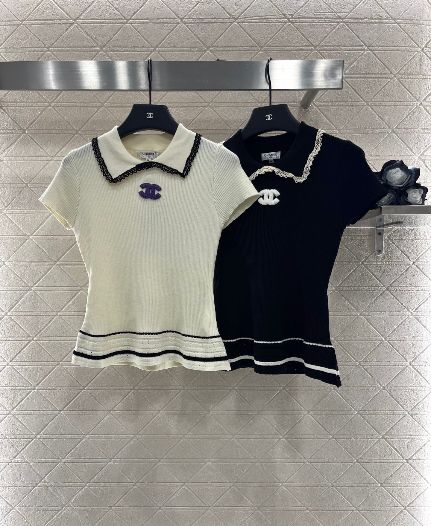 C*♥2025 new product Hollow knitted short sleeves