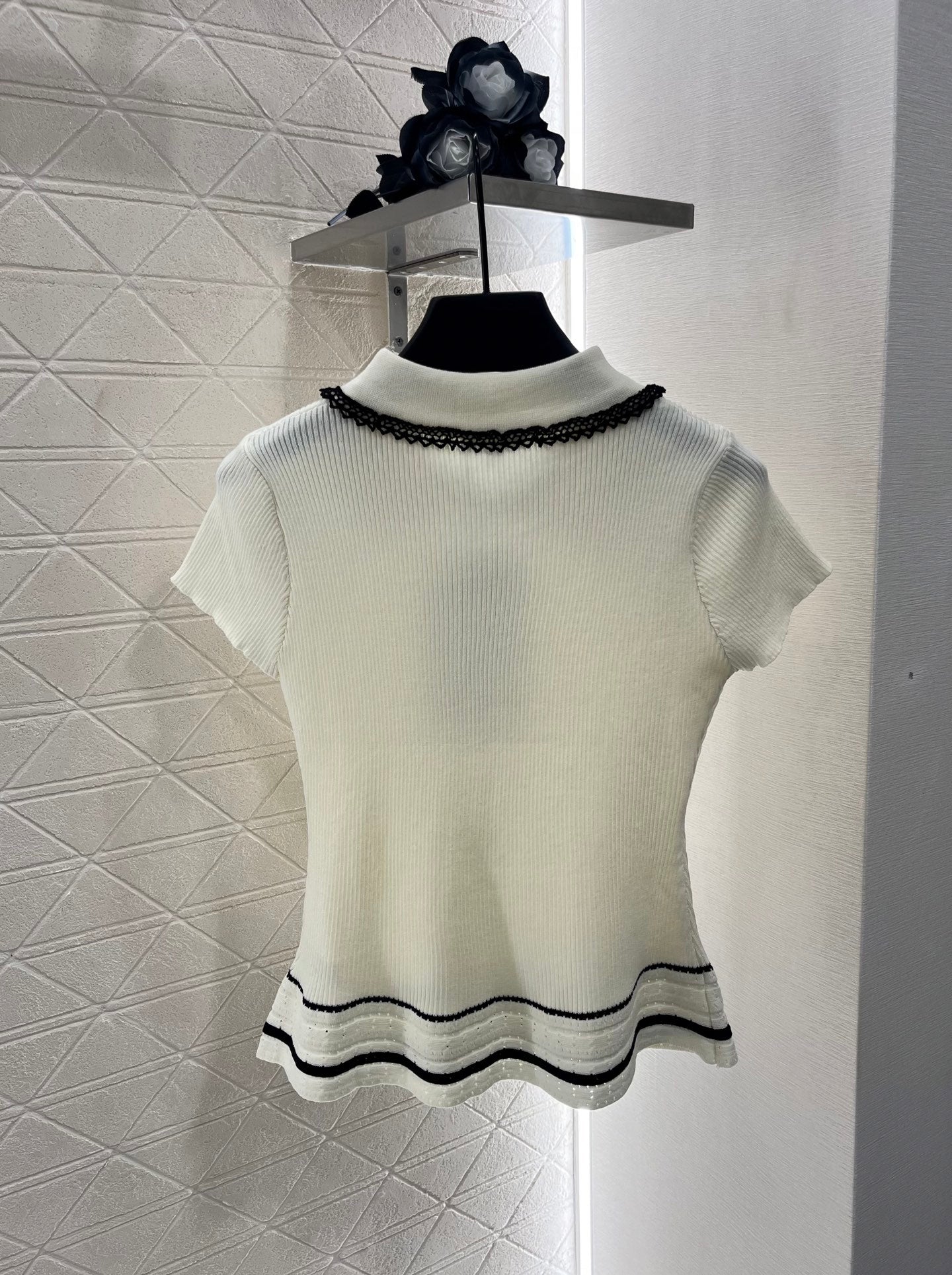 C*♥2025 new product Hollow knitted short sleeves
