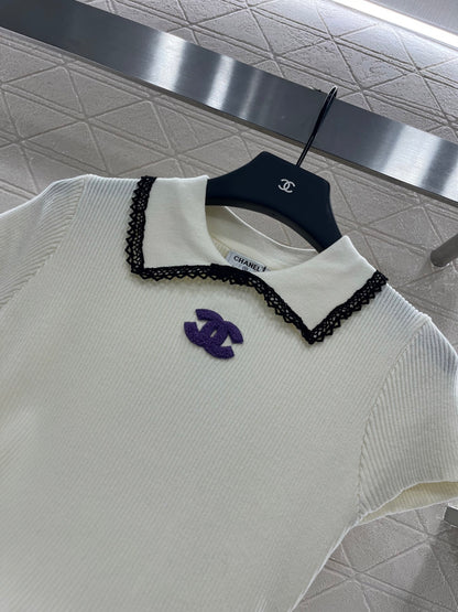C*♥2025 new product Hollow knitted short sleeves