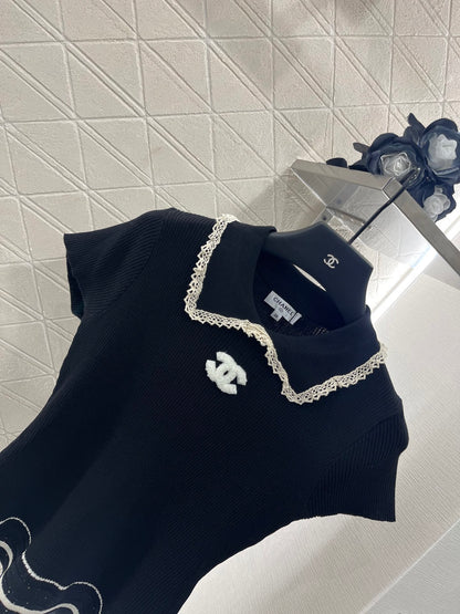 C*♥2025 new product Hollow knitted short sleeves