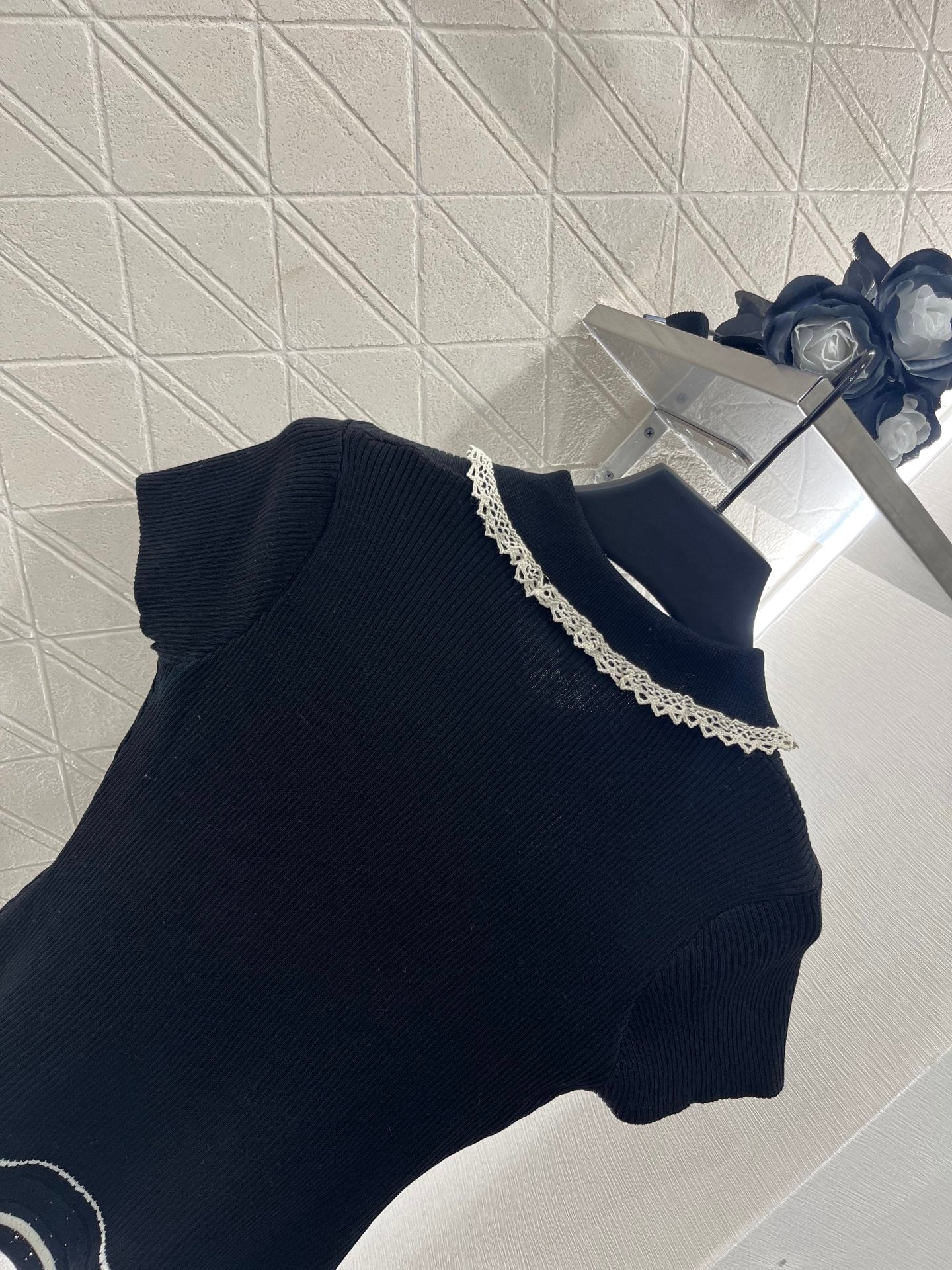 C*♥2025 new product Hollow knitted short sleeves