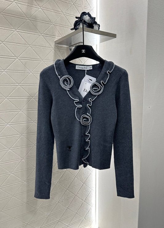 D*♥2025 new product Flower knitted cardigan