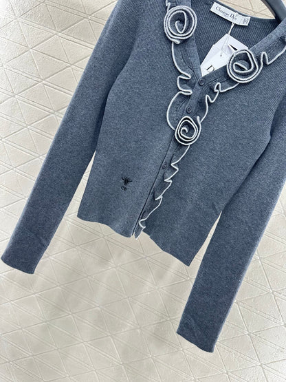 D*♥2025 new product Flower knitted cardigan