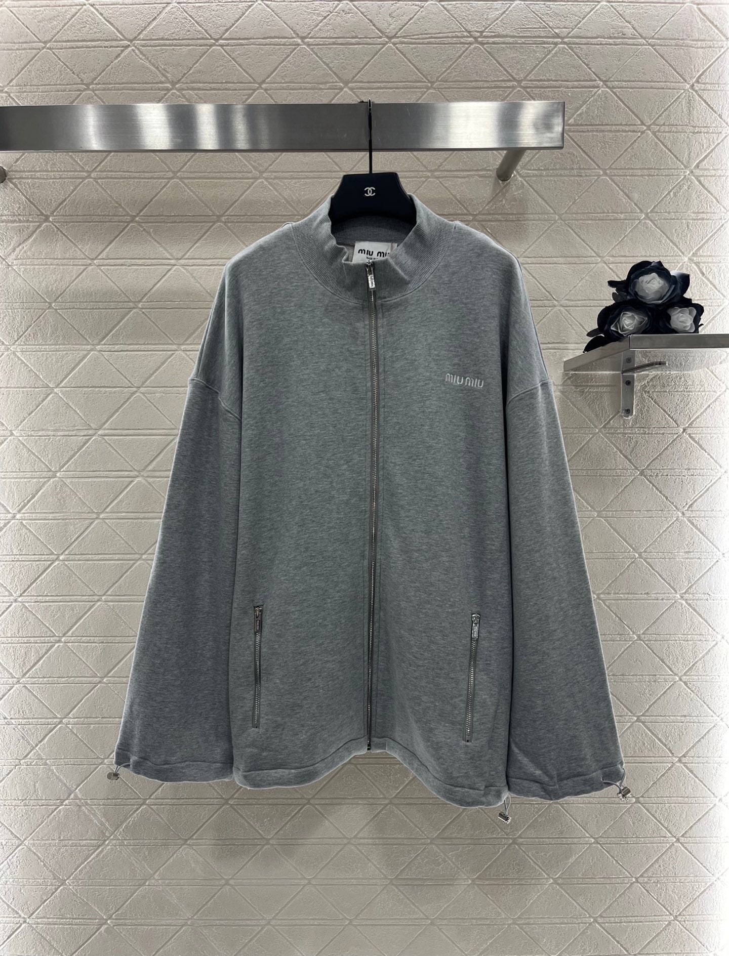 Mi*mi*♥2025 new product Drawstring sweater jacket