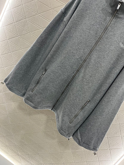 Mi*mi*♥2025 new product Drawstring sweater jacket