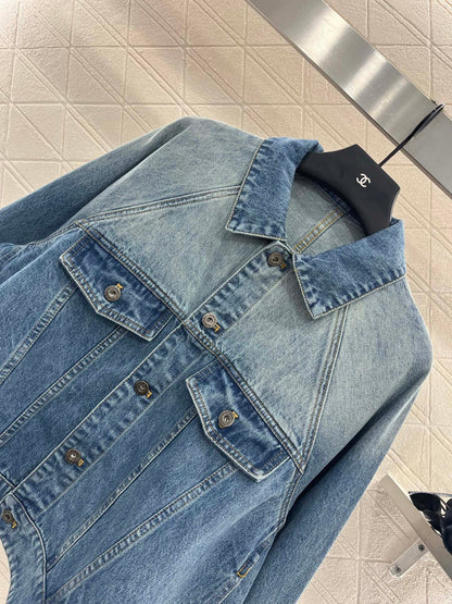 L*♥2025 new products Denim jacket and trousers set