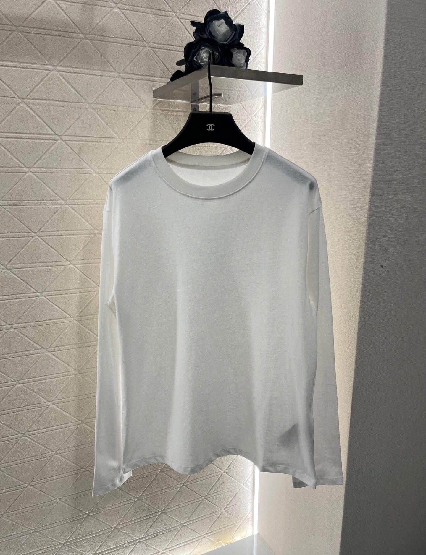 2025 New Products Scarf Round Neck Top