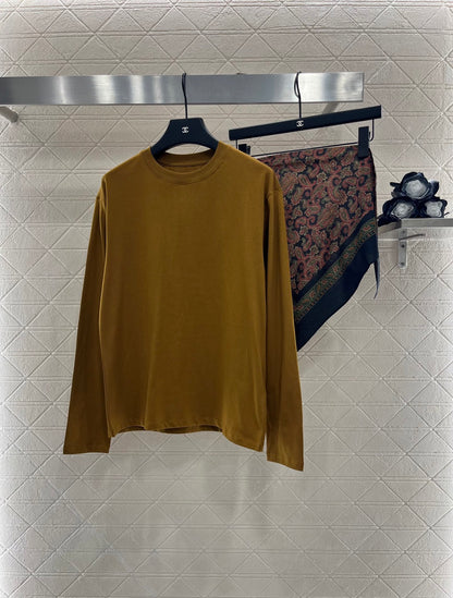 2025 New Products Scarf Round Neck Top