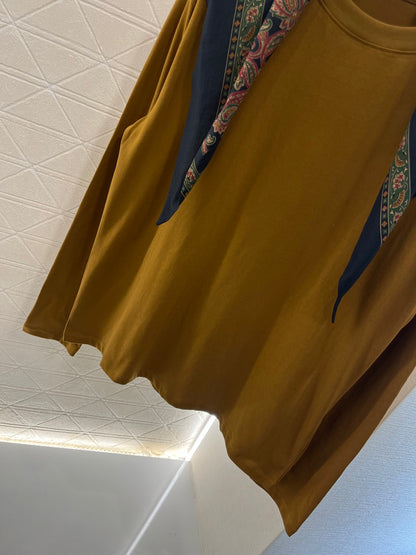 2025 New Products Scarf Round Neck Top