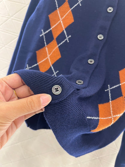Mi*mi*♥2025 new product Diamond knitted cardigan