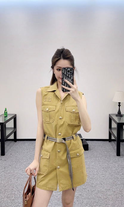 Mi*mi*♥2025 new products Belt vest skirt