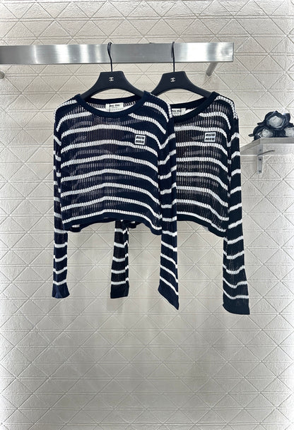 Mi*mi*♥2025 new product Knitted long-sleeved top