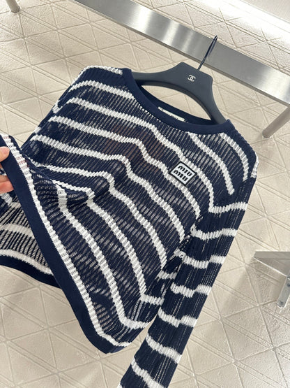 Mi*mi*♥2025 new product Knitted long-sleeved top