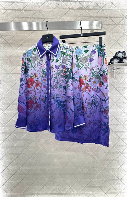 G*♥2025 New Work Long-sleeved shirt and skirt set