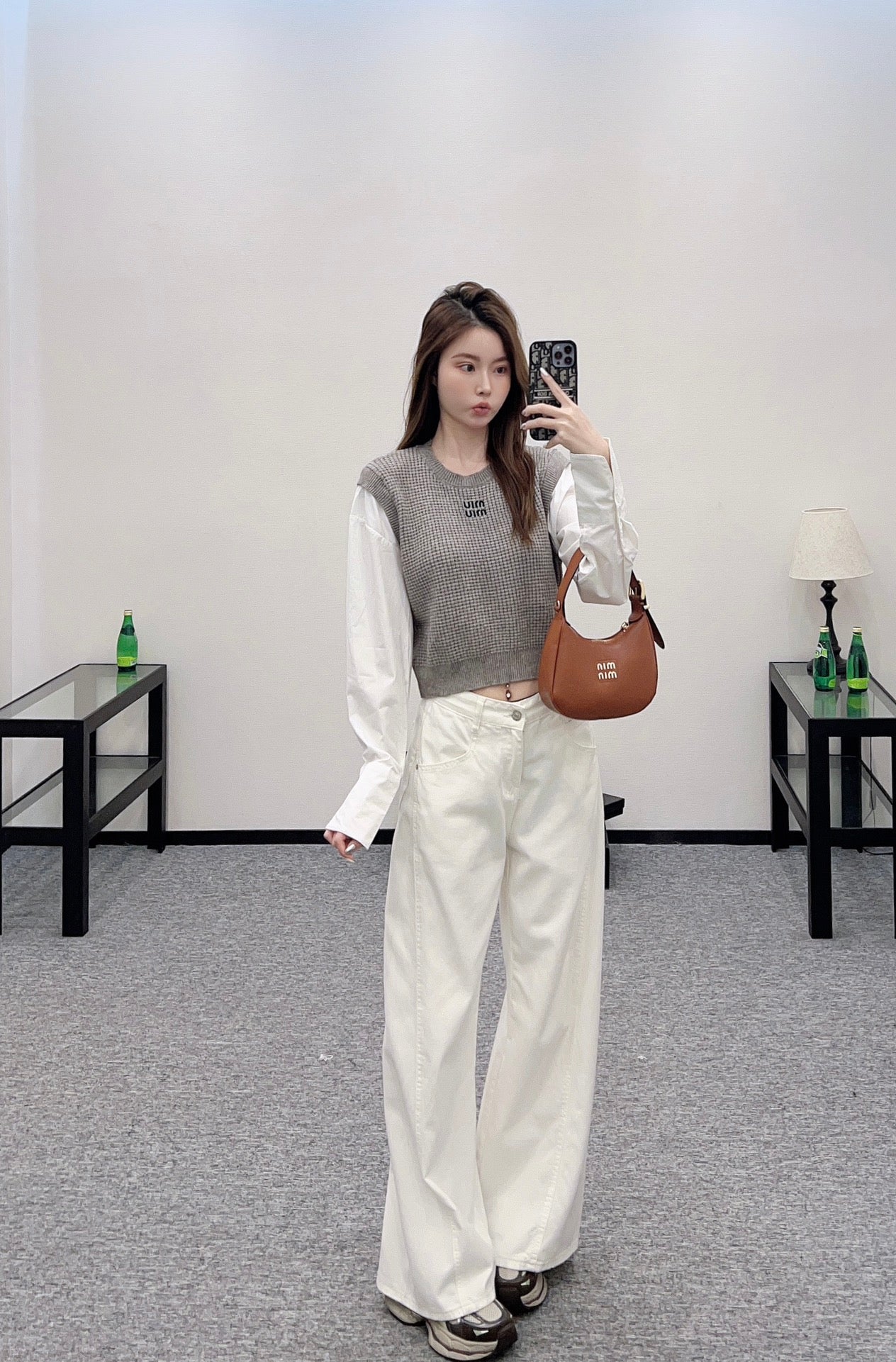 Mimi*♥2025 New Arrival Knitted long-sleeved top